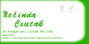melinda csutak business card